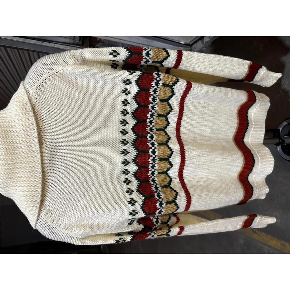 Vintage Sigallo Knit Cardigan Cream L - Picture 2 of 4